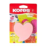 Kores Neonové bločky 70x70mm HEART tvar srdce , mix 5 barev - Bloky a zápisníky do školy Kores Neonové bločky 70x70mm HEART tvar srdce , mix 5 barev