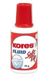 Kores Opravný lak Fluid Soft tip 25 g s houbičkou - Korekční a lepicí potřeby Kores Opravný lak Fluid Soft tip 25 g s houbičkou