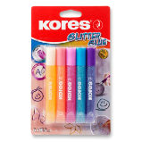 Kores Glitter glue pastel 5 x 10,5 ml - Lepidla a lepicí pásky Kores Glitter glue pastel 5 x 10,5 ml