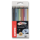 Kores Kolores Style Metallic trojhranné pastelky 12 ks Kores Kolores Style Metallic trojhranné pastelky 12 ks