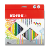 Kores Style trojhranné pastelky 26 barev Kores Style trojhranné pastelky 26 barev