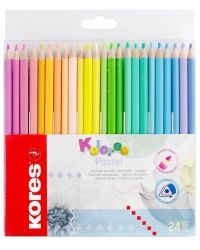 Kores Kolores Pastel trojhranné pastelky 24 barev Kores Kolores Pastel trojhranné pastelky 24 barev