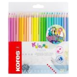 Trojhranné pastelky Kores Kolores Pastel LOLLIPOPZ - 24 barev - Pastelky Trojhranné pastelky Kores Kolores Pastel LOLLIPOPZ, 24 barev