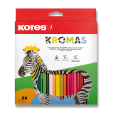 KROMAS, trojhranné pastelky 3 mm / 24 barev - Pastelky KROMAS, trojhranné pastelky 3 mm / 24 barev
