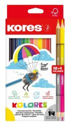 Kores pastelky Kolores SET 14 ks, 12 + 4 barvy Kores pastelky Kolores SET 14 ks, 12 + 4 barvy