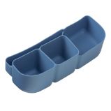 Silikonový bento organizér do velkého boxu - modrý - Svačinové boxy s přihrádkou Silikonový bento organizér do velkého boxu - modrý