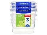 Sistema 3 krabičky na potraviny KLIP IT + 2 klipy 400 ml - Láhve a svačinové boxy do školy Sistema 3 krabičky na potraviny KLIP IT + 2 klipy 400 ml