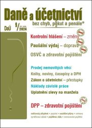 DaÚ 9/2024 Kontrolní hlášení – změny, Paušální výdaj na dopravu, OSVČ ve zdravotním pojišt