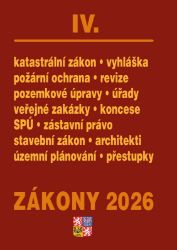 Zákony IV 2026 Stavebnictví, půda - Stavební zákon, katastrální zákon - Společenské vědy Zákony IV 2026 Stavebnictví, půda - Stavební zákon, katastrální zákon