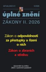 Aktualizace II/1 2026 Zákon o odpovědnosti za přestupky a řízení o nich, Zákon o zbraních Aktualizace II/1 2026 Zákon o odpovědnosti za přestupky a řízení o nich, Zákon o zbraních