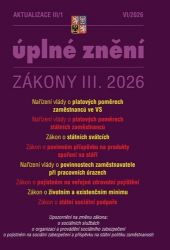 Aktualizace III/1 2026 O poměrech zaměstnanců ve veřejných službách a správě, o platových Aktualizace III/1 2026 O poměrech zaměstnanců ve veřejných službách a správě, o platových