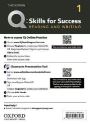 Q Skills for Success 1 Reading & Writing Teacher's Access Card, 3rd