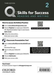Q Skills for Success 2 Reading & Writing Teacher's Access Card, 3rd
