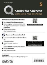 Q Skills for Success 5 Listening & Speaking Teacher's Access Card, 3rd Q Skills for Success 5 Listening & Speaking Teacher's Access Card, 3rd