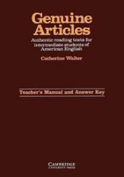 Genuine Articles: Tchr's Manual and Answ - Catherine Walter - Odborná angličtina Genuine Articles: Tchr´s Manual and Answ