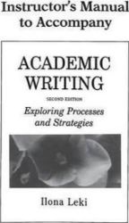 Academic Writing: Instructor's Manual Academic Writing: Instructor's Manual