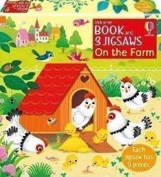 Usborne Book and 3 Jigsaws: On the Farm