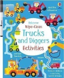 Wipe-Clean Trucks and Diggers Activities - Dětská cizojazyčná literatura Wipe-Clean Trucks and Diggers Activities