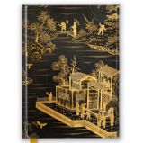 Zápisník Flame Tree. Chinese Lacquer Black & Gold Screen