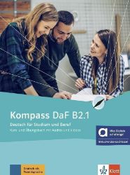 Kompass DaF B2.1 - Hybride Ausgabe - Kurs./Übungsbuch Teil 1+ MP3/Video allango.net + Lize