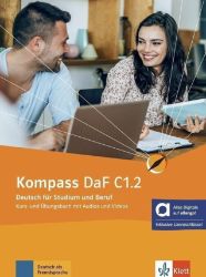 Kompass DaF C1.2 - Hybride Ausgabe - Kurs./Übungsbuch Teil 2+ MP3/Video allango.net + Lize
