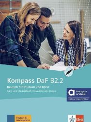 Kompass DaF B2.2 - Hybride Ausgabe - Kurs./Übungsbuch Teil 1+ MP3/Video allango.net + Lize
