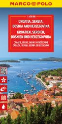 Chorvatsko, Srbsko, Slovinsko, Bosna 1:650 000