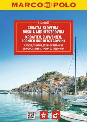 Chorvatsko, Slovinsko, Bosna a Hercegovina: autoatlas - Marco Polo - kolektiv autorů - Mapy Chorvatsko Slovinsko/Chorvatsko / atlas-spirála 1:3