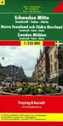 AK 06610 Švédsko 4. střed 1:25 000 - Mapy Severské státy Schweden Mitte, Sundsvall-Falun-Gävle/Švédsko-střed 1:250T/automapa
