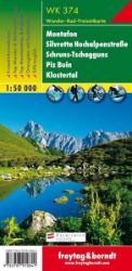 WK 374 Montafon, Silvretta High Alpine Road, Schruns-Tschagguns, Piz Buin, Klostertal 1:50 - Mapy Alpy WK 374 Montafon Silvretta Hochalpenst 1:50 000/mapa