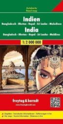 AK 179 Indie, Bangladéš, Bhutan, Nepál 1:2 000 000 / automapa - Podle země Indien,Nepal,Bangladesch,Bhutan,Sri Lanka/Indie,Nepál,Bangladéš,Bhútán,Srí Lanka 1:2M/mapa