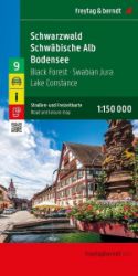 Černý les - Švábská Alba - Bodamské jezero 1:150 000 / automapa + rekreační mapa - Mapy Německo Černý les - Švábská Alba - Bodamské jezero 1:150 000 / automapa + rekreační mapa
