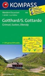 Gotthard/S. Gottardo, Grimsel, Susten, Oberalp 1:40 000 / turistická mapa KOMPASS 108 Gotthard/S. Gottardo, Grimsel, Susten, Oberalp 1:40 000 / turistická mapa KOMPASS 108