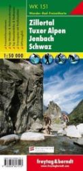 WK 151 Zillertal, Tuxské Alpy, Jenbach, Schwaz 1:50 000 / turistická mapa - Mapy Alpy WK 151 Zillertal, Tuxer Alpen, Jenbach, Schwaz 1:50 000/mapa