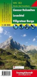 WK 182 Lienz Dolomity - Lesachtal - hory Villgraten 1:50 000 / turistická mapa - Podle země WK 182 Lienzer Dolomiten, Lesachtal, Villgratner Berge 1:50 000/mapa