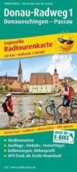 Dunajská cyklostezka 1, Donaueschingen-Passau 1:50 000 / cyklistická mapa Dunajská cyklostezka 1, Donaueschingen-Passau 1:50 000 / cyklistická mapa