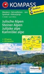 Julische Alpen, Steiner Alpen, Julijske alpe, Kamniške alpe 1:75 000 / turistická mapa KOM Julische Alpen, Steiner Alpen, Julijske alpe, Kamniške alpe 1:75 000 / turistická mapa KOM
