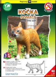 Kočka domácí – Papírový 3D model/63 dílků Kočka domácí – Papírový 3D model/63 dílků