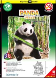 Panda velká – Papírový 3D model/51 dílků - 3D a 4D puzzle Panda velká – Papírový 3D model/51 dílků