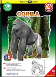 Gorila – Papírový 3D model/52 dílků - 3D a 4D puzzle Gorila – Papírový 3D model/52 dílků