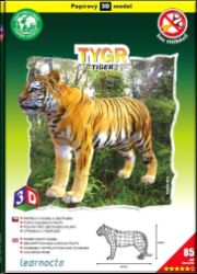 Tygr – Papírový 3D model/85 dílků - 3D a 4D puzzle Tygr – Papírový 3D model/85 dílků