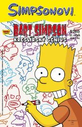 Simpsonovi - Bart Simpson 8/2015 - Kreslířský génius - Matt Groening - Dětský komiks Simpsonovi Simpsonovi - Bart Simpson 8/2015 - Kreslířský génius