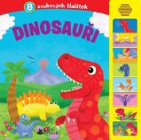 Dinosauři - 8 zvukových tlačítek - Zvuková leporela Dinosauři - 8 zvukových tlačítek