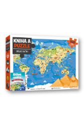 Kniha a puzzle Atlas světa Kniha a puzzle Atlas světa