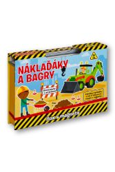 Náklaďáky a bagry - Box s magnety - Magnetické knihy pro děti Náklaďáky a bagry - Box s magnety