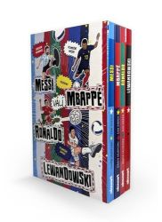 Fotbalové superhvězdy BOX 1-4 (Messi, Ronaldo, Mbappé, Lewandowski) - kolektiv autorů - Komiksy pro děti Fotbalové superhvězdy BOX 1-4 (Messi, Ronaldo, Mbappé, Lewandowski)