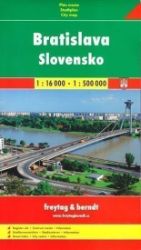 Slovensko + Bratislava mapy (1:500.000, 1:16 000) - Města Slovenska Bratislava + Slovensko -Plán města