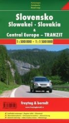 Slovensko automapa 1:500 000 (edice Tranzit) - Mapy Slovensko Slovensko+Střední Evropa-tranzit 1:500T/automapa