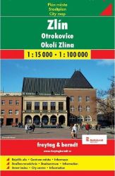 Zlín + Otrokovice mapa 1:15 000 - Mapy a průvodci Zlín okolí plán