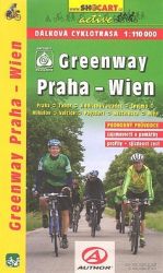 Grenway Praha - Wien - dálková cyklotrasa (CZ) - Cyklistické mapy Greenway Praha-Wien 1:110T dálk.cyklotrasa